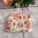 Monedero  mujer de tela hecho a mano con estampado floral