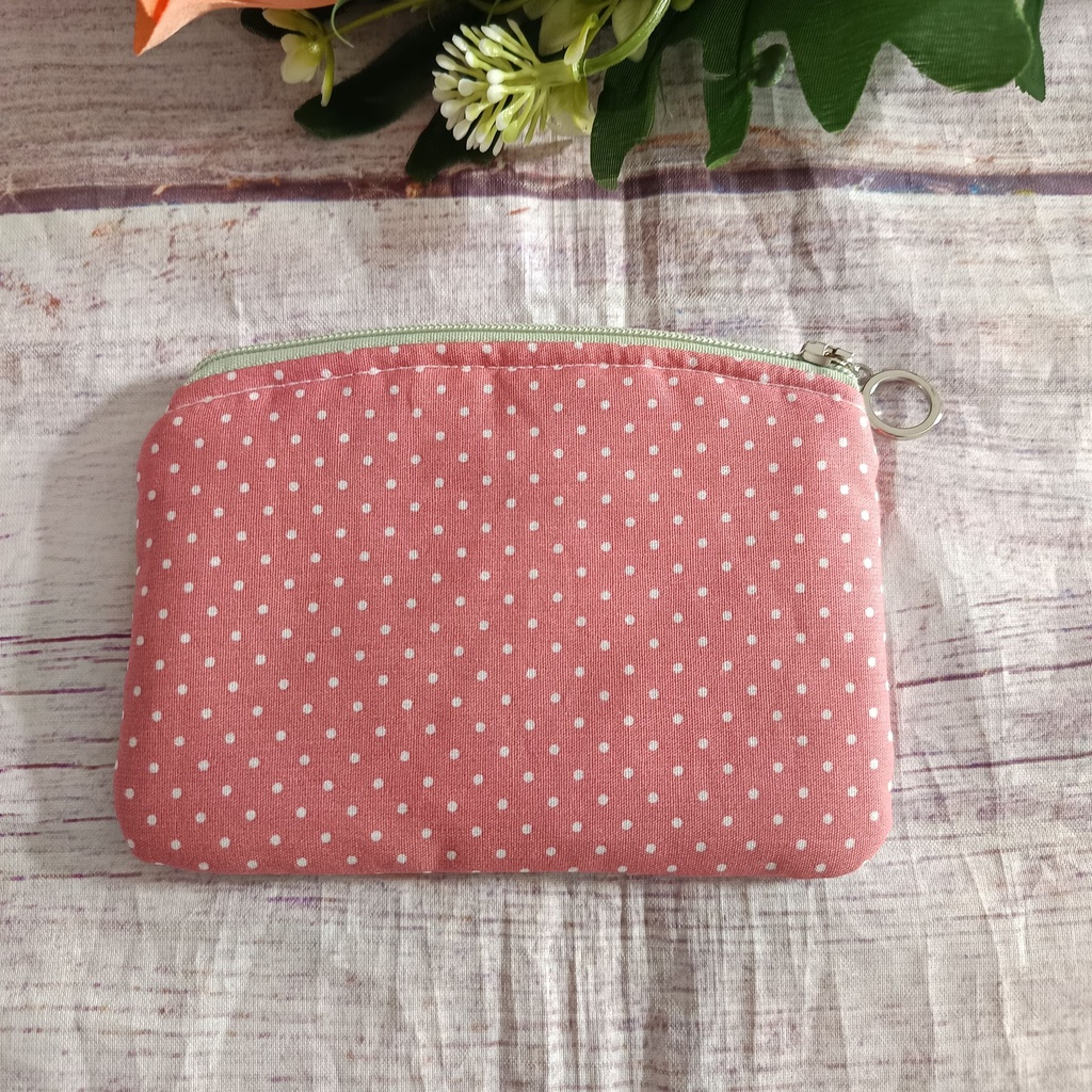 Monedero mini de tela estampado vintage