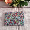 Monedero tela con estampado de flores