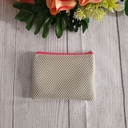 Parte trasera del monedro para mujer de tela hecho a mano