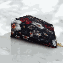 neceser impermeable grande floral rojo y blanco