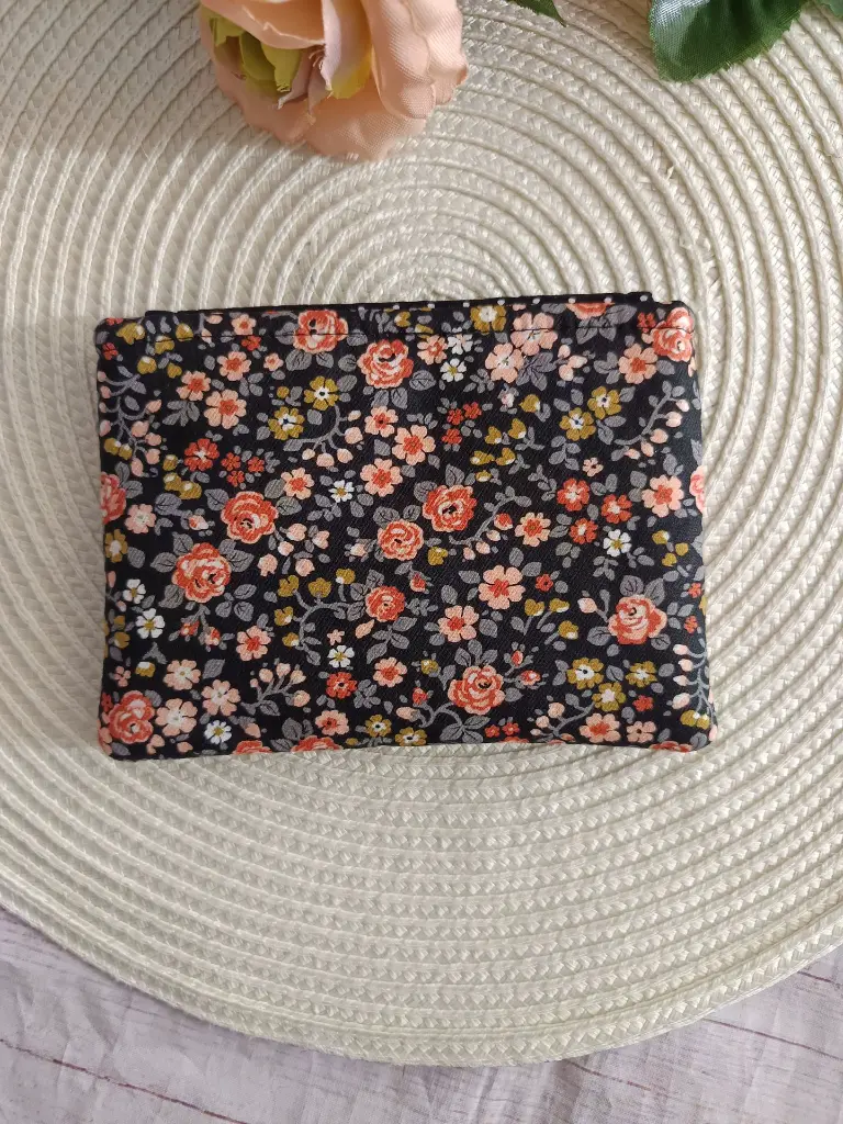 Bolsa de tela multiusos pequeña con estampado floral