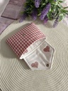 Bolsa multiusos de cuadros vichy rosa