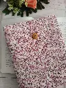 funda de libro artesanal de tela floral lila