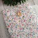 Funda de libro floral Jardin de flores hecha a mano en tela