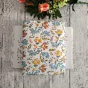 Detalle de la tela de la funda de libro Primavera