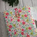 Funda libro tela floral para proteger libros de lectura