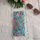 Estuche de gafas artesanal de tela con botón para gafas de sol o graduadas