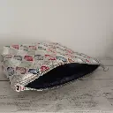 Neceser grande de viaje de tela resistente con interior impermeable azul