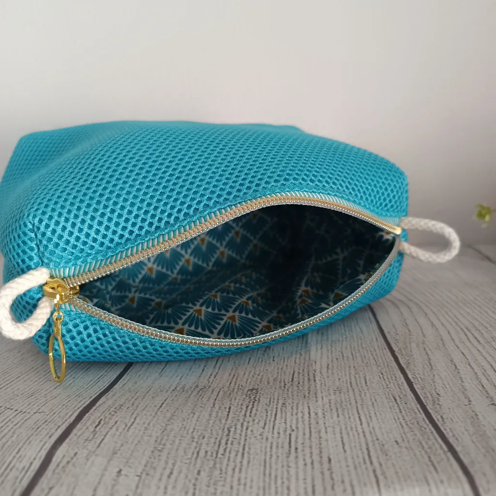 neceser mujer artesanal elegante turquesa