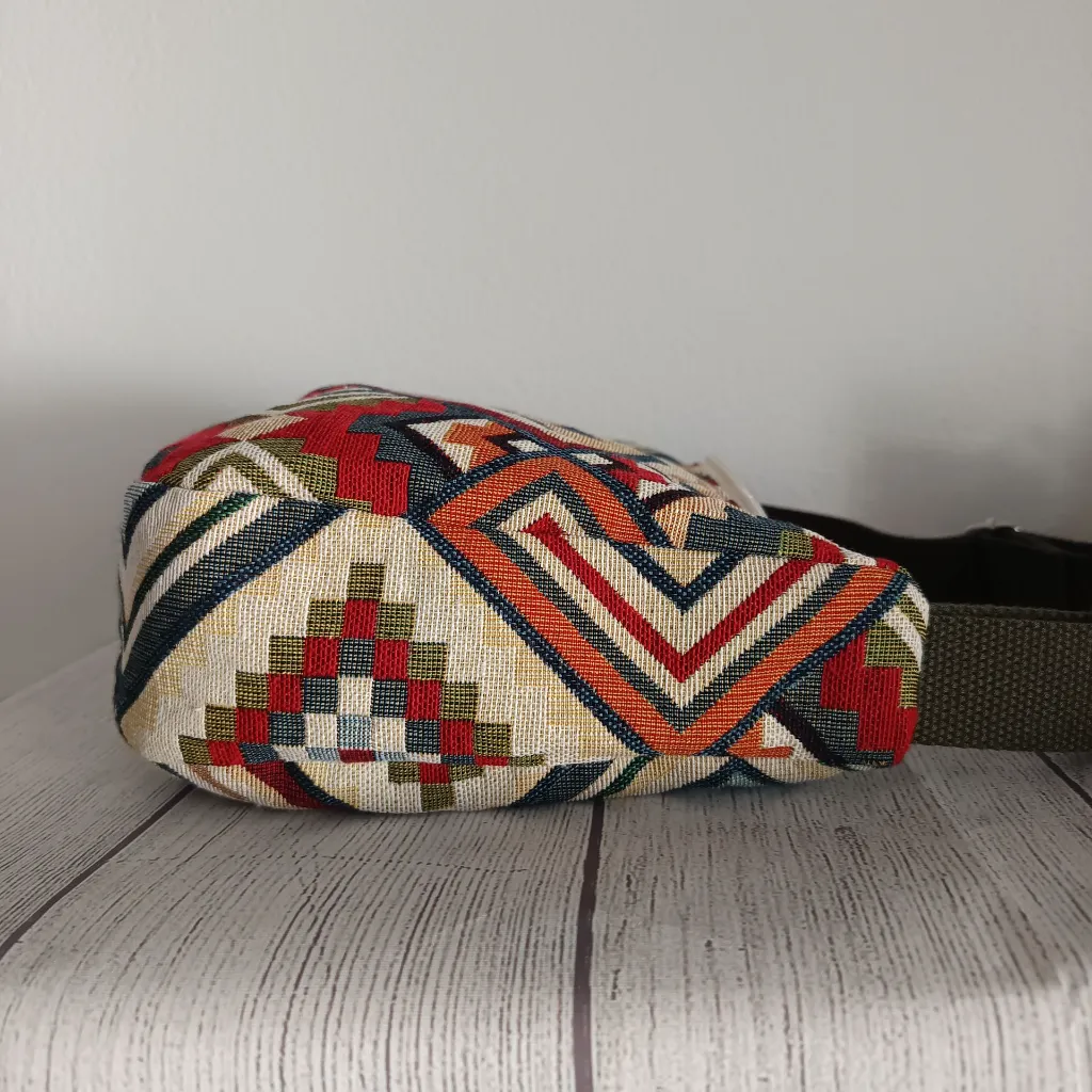Bandolera artesanal hecha a mano | Bolso boho multicolor único