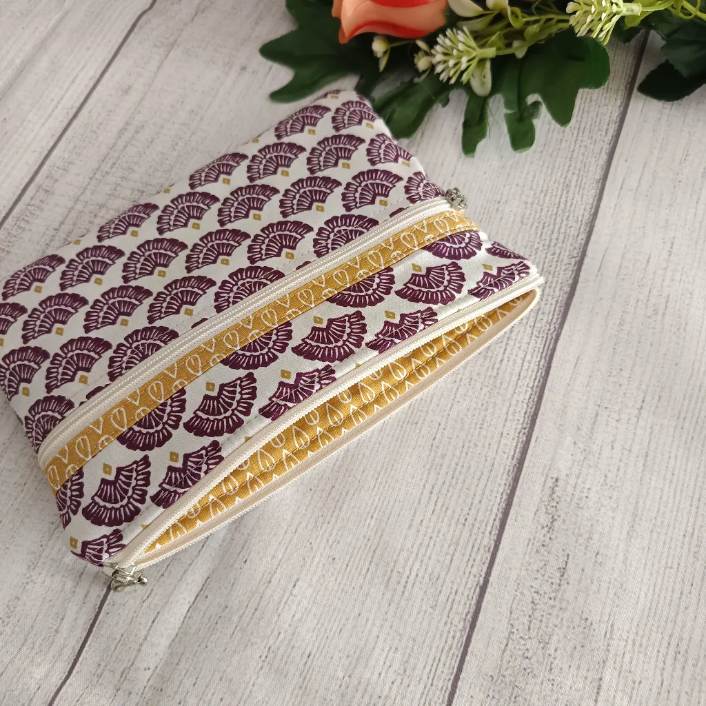 Neceser organizador de tela estampado elegante