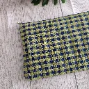 neceser plano de tela cuadros verde azul