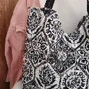 Tote bag mujer moderno con asas negras resistentes