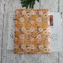 detalle funda para libro tela floral artesanal estampado flores