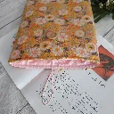 cierre botón madera funda para libro tela hecha a mano