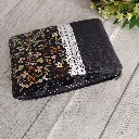 Neceser plano pequeño con cremallera y diseño floral, perfecto para maquillaje y accesorios