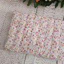 Neceser plano floral hecho a mano con cremallera