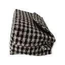 Mini neceser artesanal vichy negro  hecho a mano para bolso y maquillaje