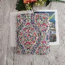 funda para libro artesanal de tela Tilda con cierre botón.
