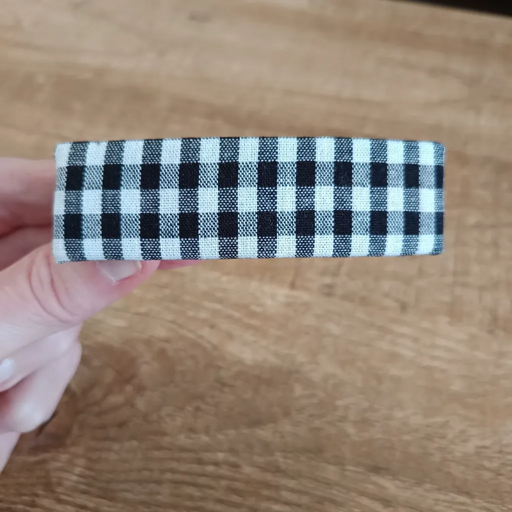 Pasador de pelo tela vichy negro