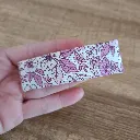 Pasador de pelo floral handmade con estampado colorido
