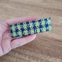 Accesorio para el cabello de tela vichy verde