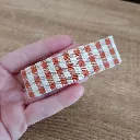 Pasador francés rectangular verde artesanal