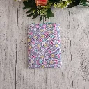 Funda para Kindle floral en tonos lila y turquesa hecha a mano