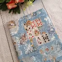 Estuche para libro confeccionado  a mano con tela inspirada en Alicia en el País de las Maravillas.