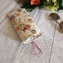 Funda gafas tela hecha a mano con estampado viajes
