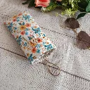 Funda gafas tela artesanal acolchada y cierre de botón