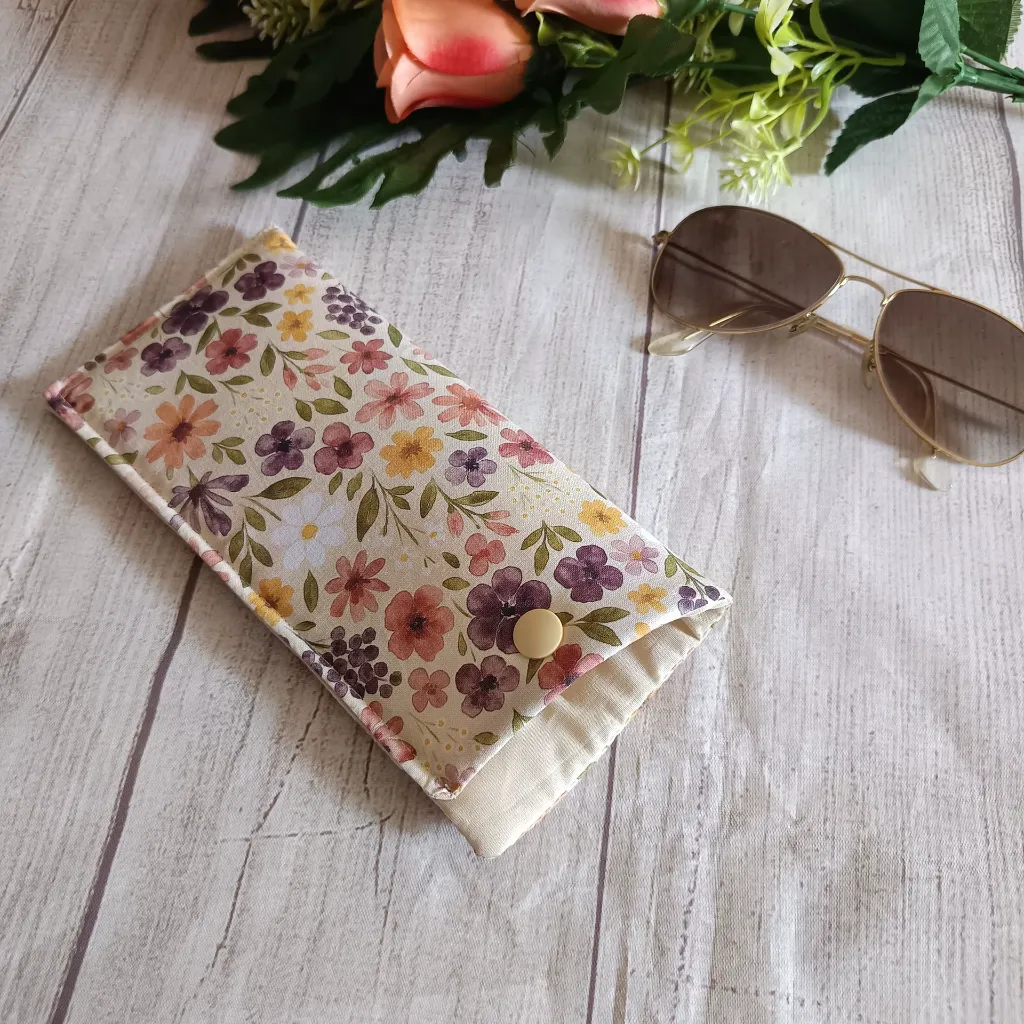 Funda gafas tela con cierre de snap