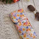 Funda de gafas de tela artesanal estampado floral
