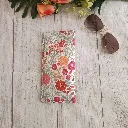 Funda de gafas tela artesanal Menorca, cierre botón.