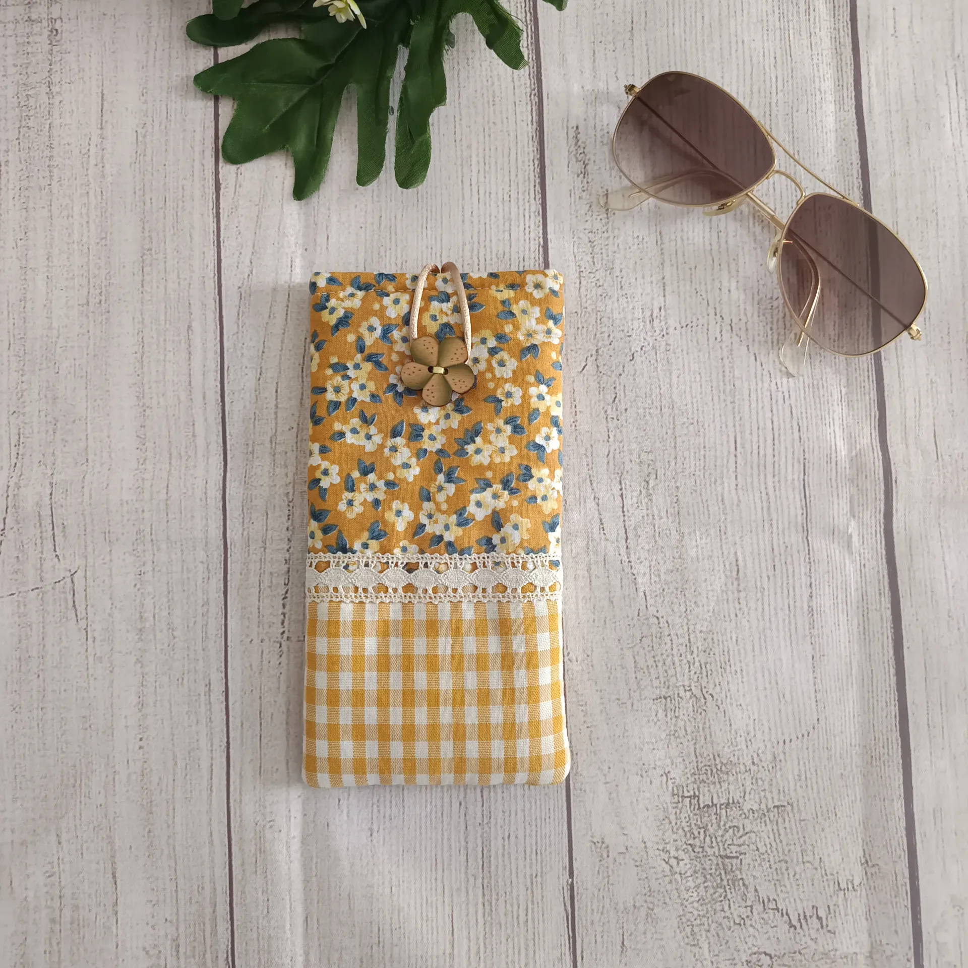 Funda para gafas artesanal Yelow