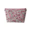 Neceser de tela floral hecho a mano