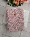 Funda de libro hecha a mano -Tela floral Lila