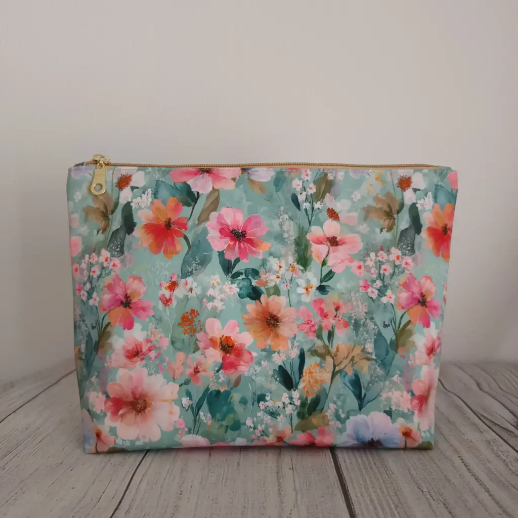 Neceser de Maquillaje Floral Estilo Acuarela