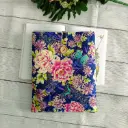 Funda de libro de tela floral con mariposas