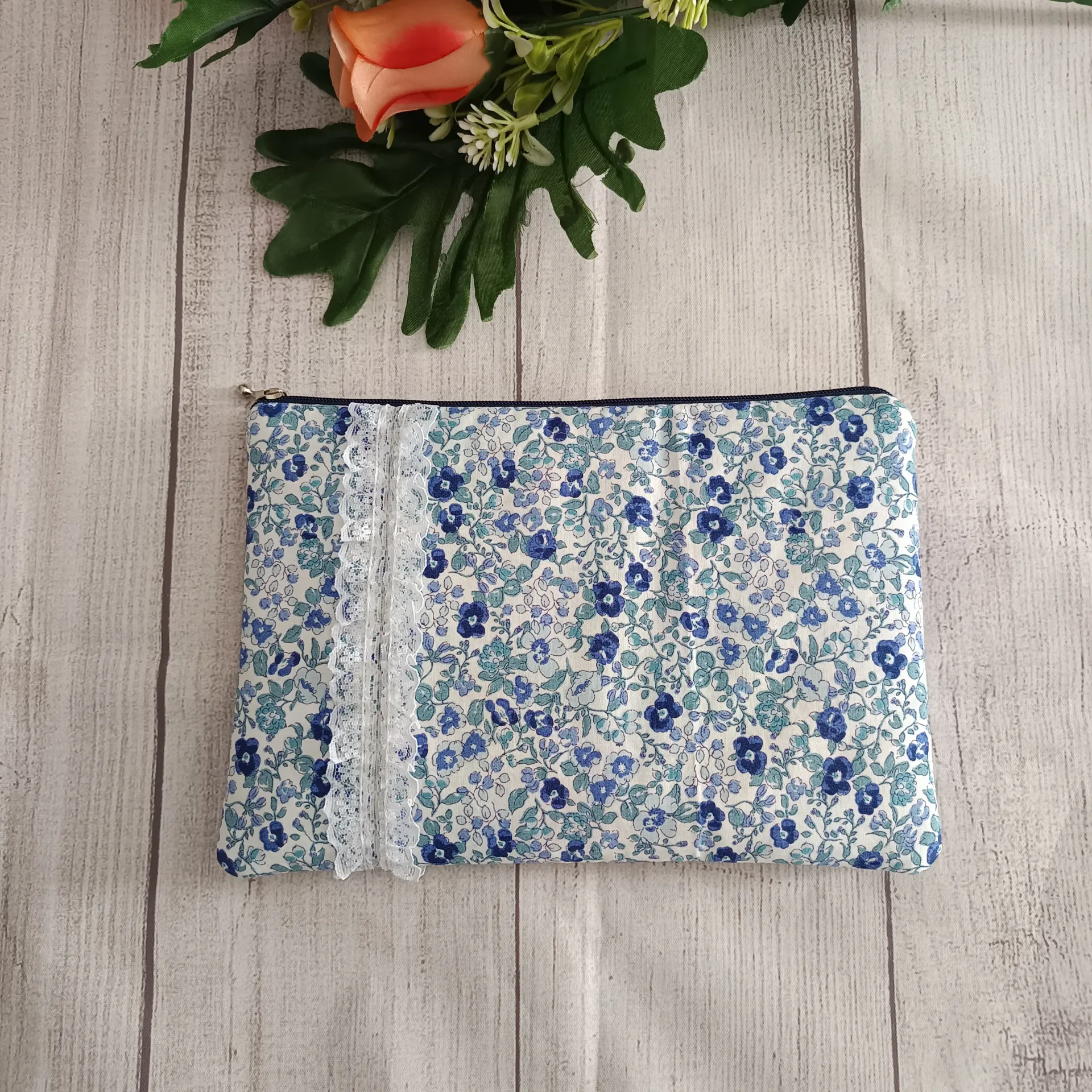 Neceser plano artesanal hecho a mano – Neceser de tela