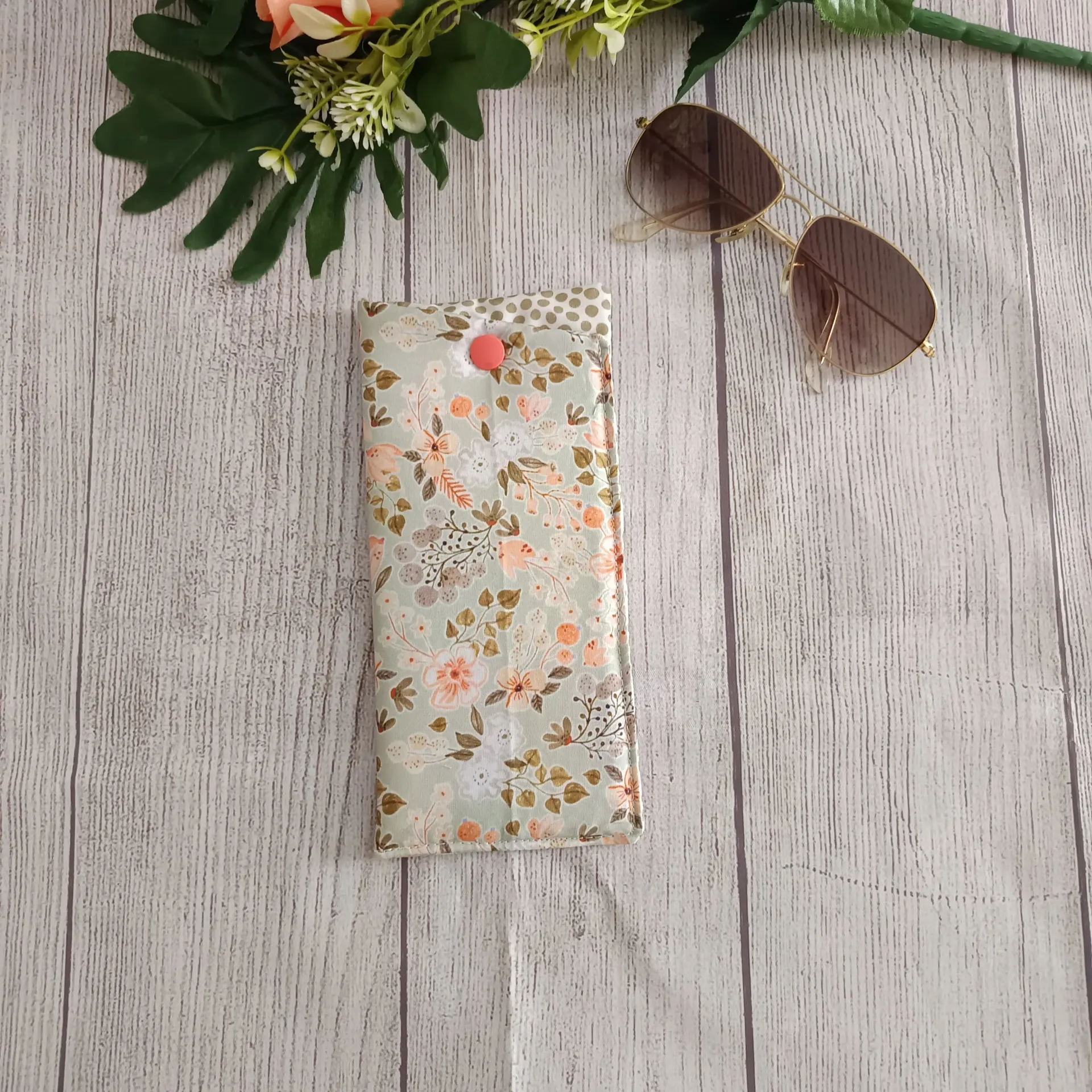 Funda para Gafas de Tela Floral Hecha a Mano
