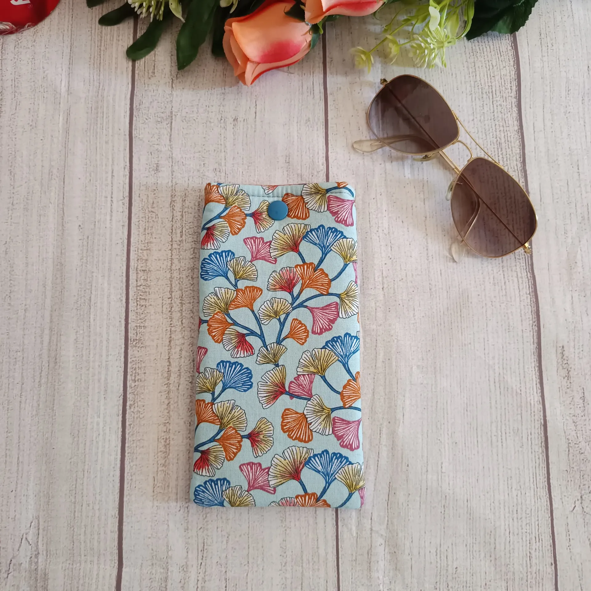 Funda de Gafas Tela  Estampado Ginkgo