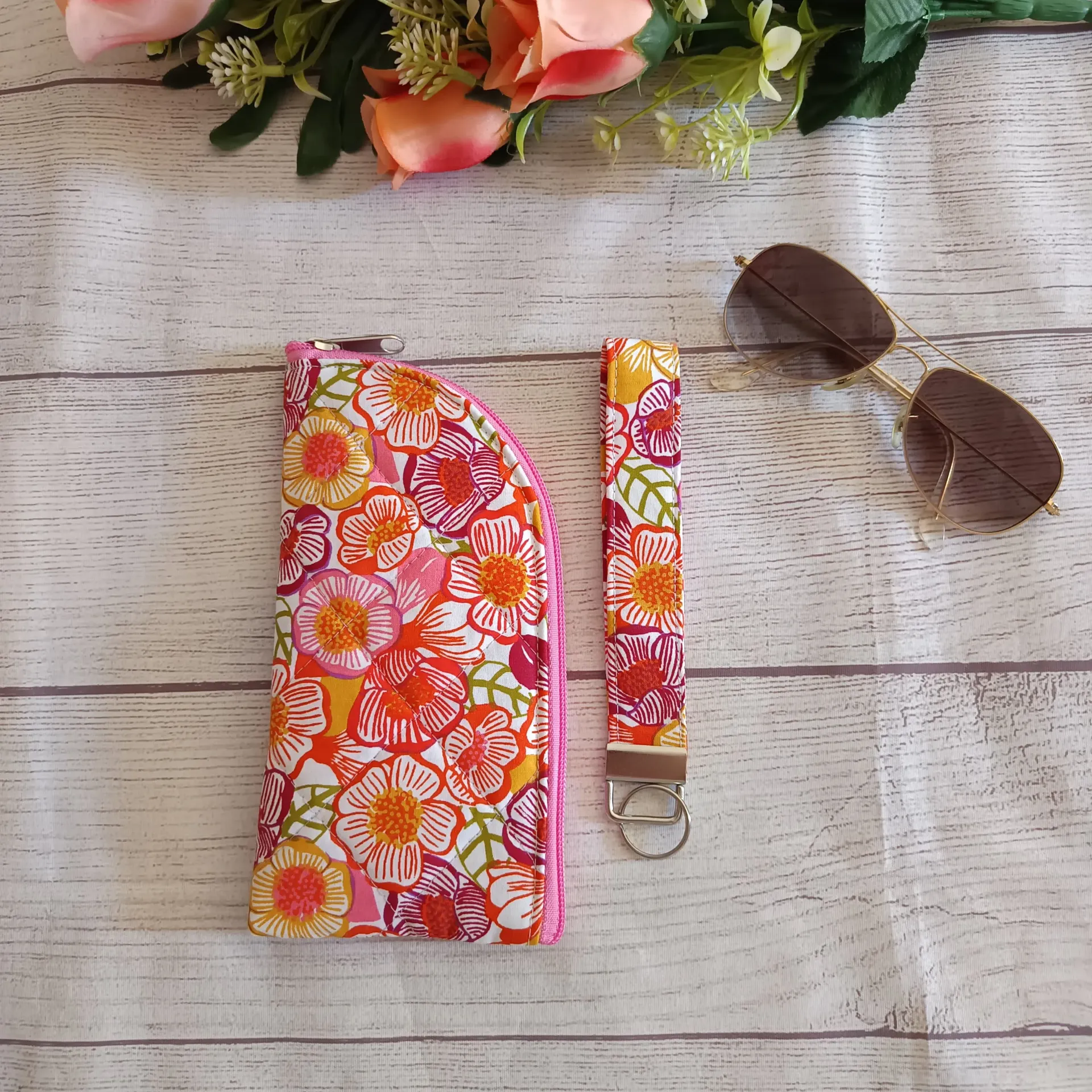 Funda de Gafas de Tela con Cremallera+Regalo Llavero