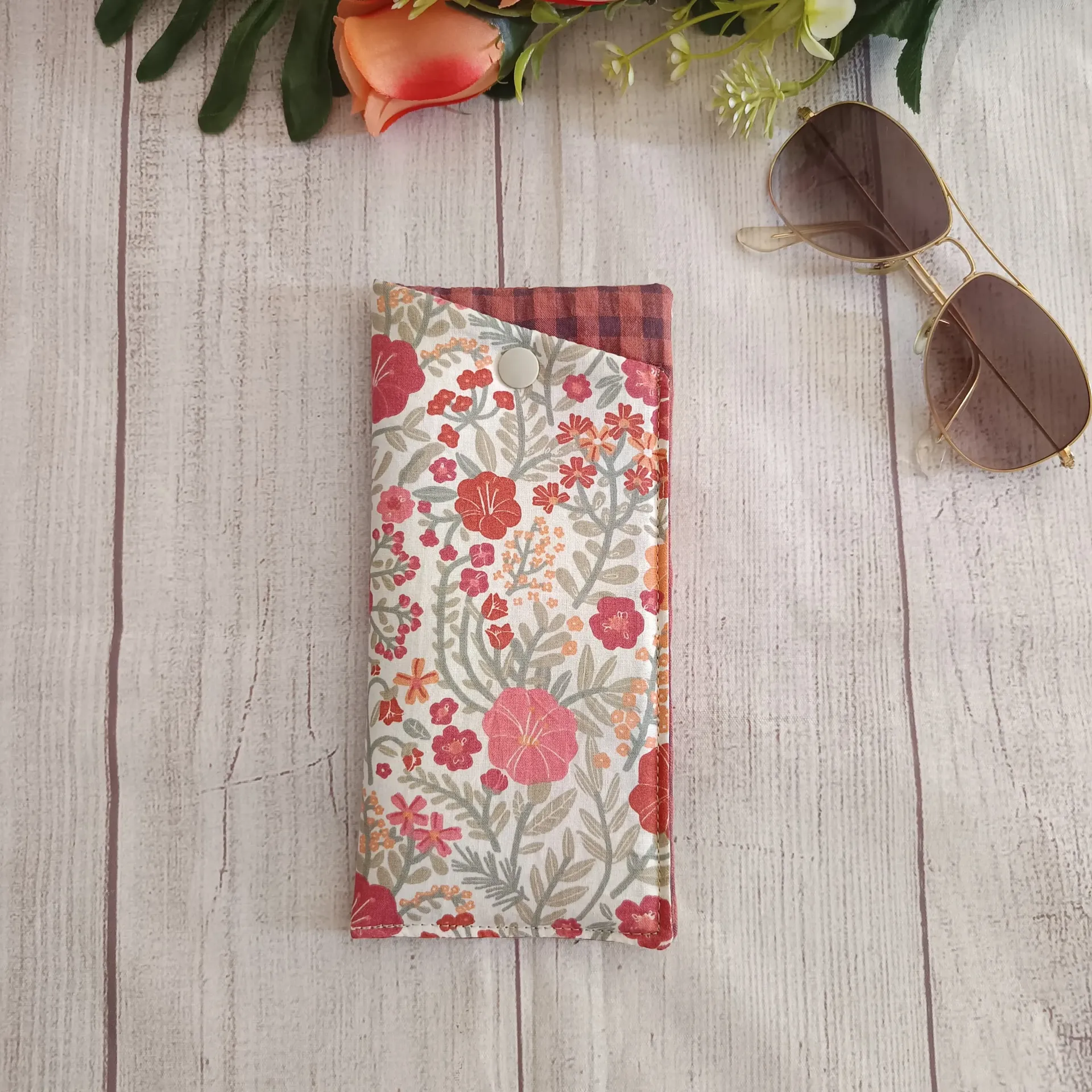 Funda de Gafas de Tela hecha a Mano| Floral