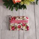 Monedero doble cremallera Rosas