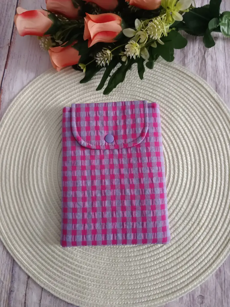 “Funda Kindle tela Vichy hecha a mano