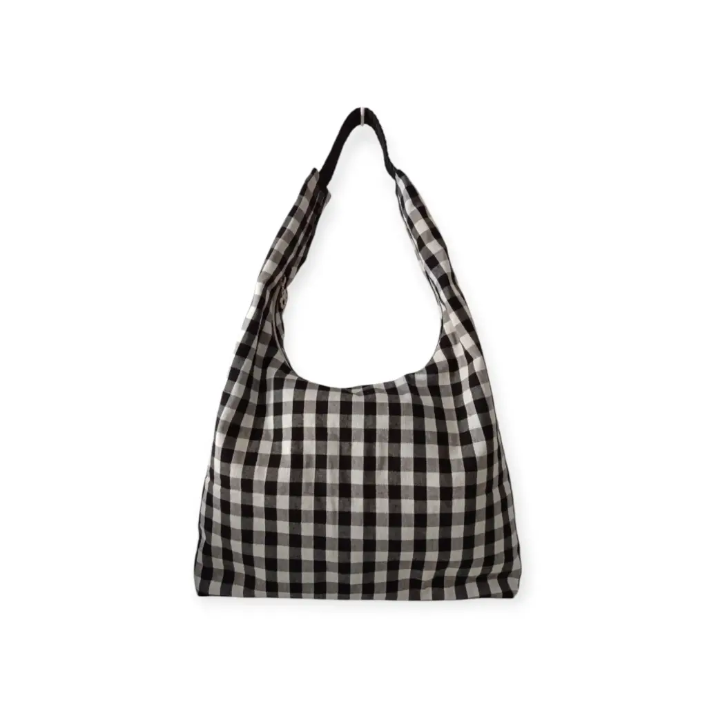 Bolso Boho Vichy Negro 