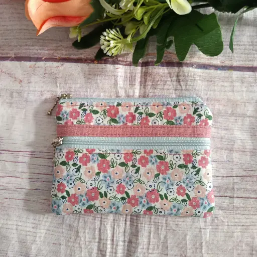 Monedero Doble Flores